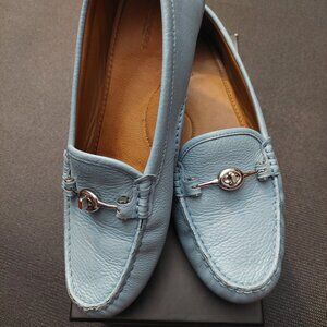 Coach Shoes Coach Arlene Turn Lock Light Blue Leather Driving